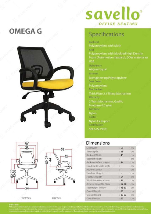 Kursi Manager Kursi Kantor Savello Omega G SAVELLO OSCARLIVING