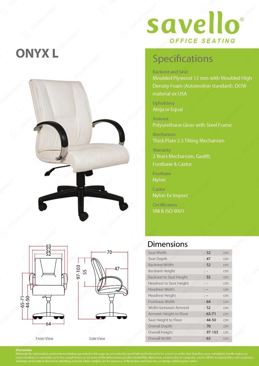 Kursi Manager Kursi Kantor Savello Onyx L SAVELLO OSCARLIVING