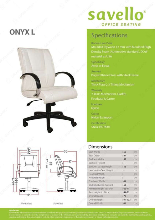 Kursi Manager Kursi Kantor Savello Onyx L SAVELLO OSCARLIVING