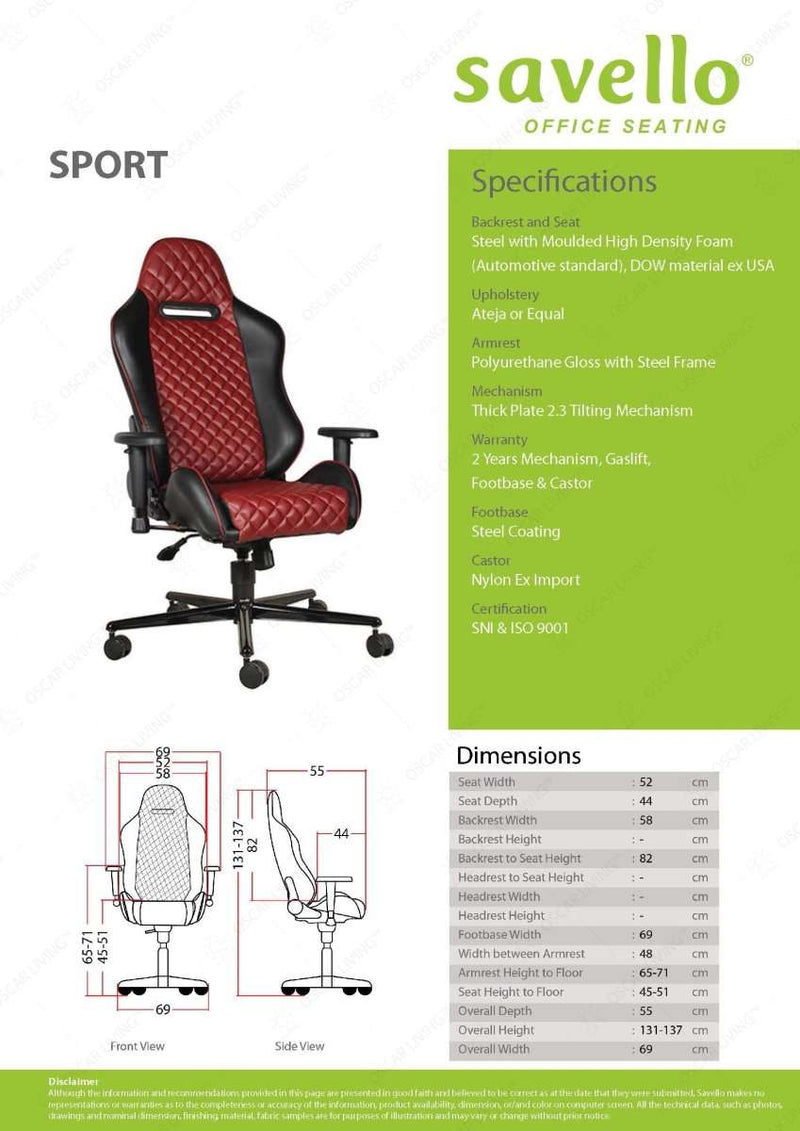 Kursi Manager Kursi Kantor Savello Sport SAVELLO OSCARLIVING
