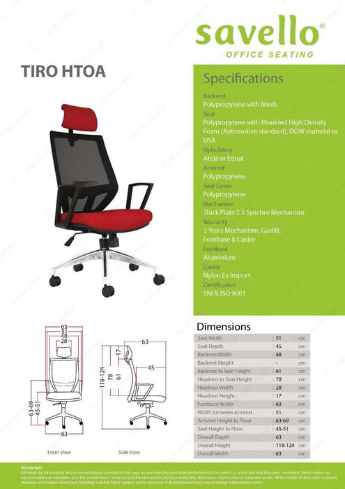 Kursi Manager Kursi Kantor Savello Tiro HT0A SAVELLO OSCARLIVING