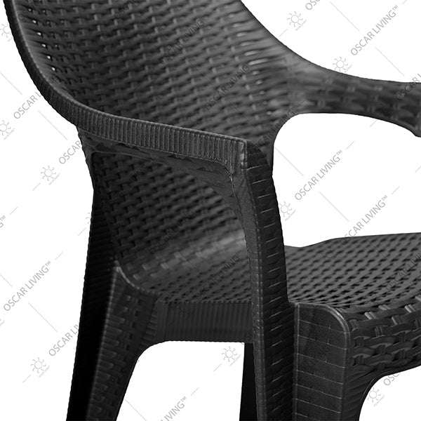 KURSI PLASTIK - PLASTIC CHAIR Kursi Plastik Tabitha KST304 Motif Rotan | Plastic Chair KST 304 TABITHA OSCARLIVING