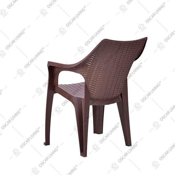 KURSI PLASTIK - PLASTIC CHAIR Kursi Plastik Tabitha KST304 Motif Rotan | Plastic Chair KST 304 TABITHA OSCARLIVING