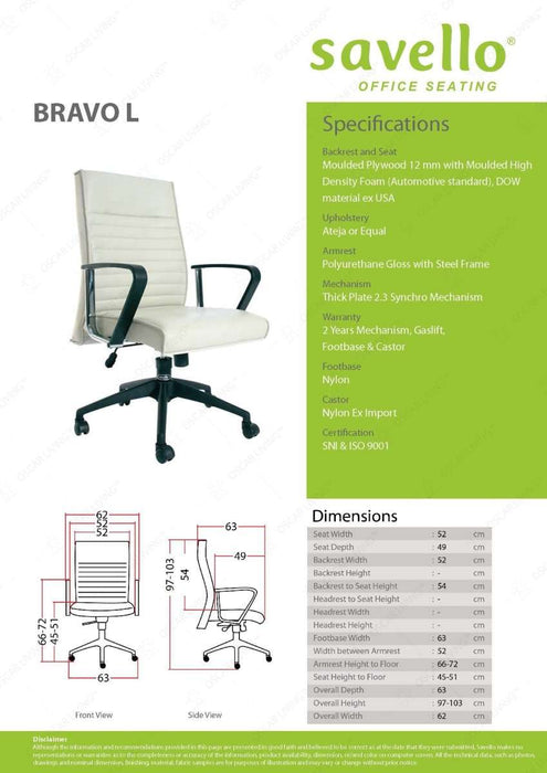 Kursi Staff Kursi Kantor Savello Bravo L SAVELLO OSCARLIVING