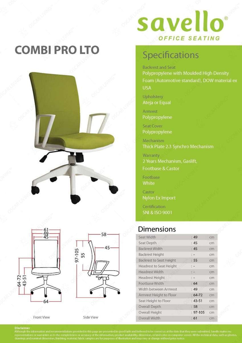 Kursi Staff Kursi Kantor Savello Combi Pro LT0 SAVELLO OSCARLIVING