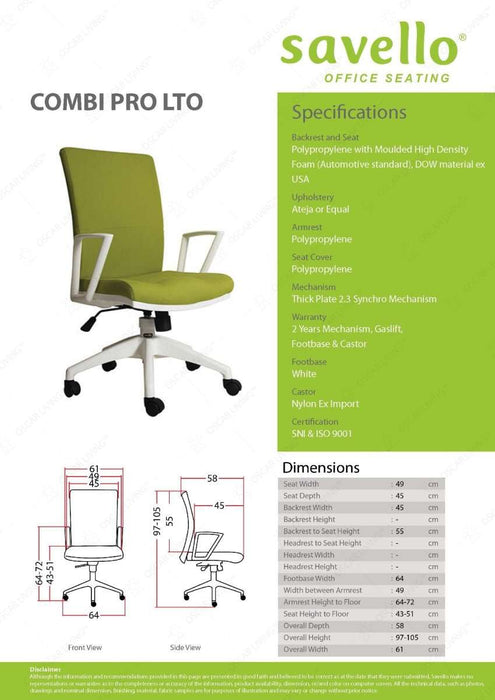 Kursi Staff Kursi Kantor Savello Combi Pro LT0 SAVELLO OSCARLIVING