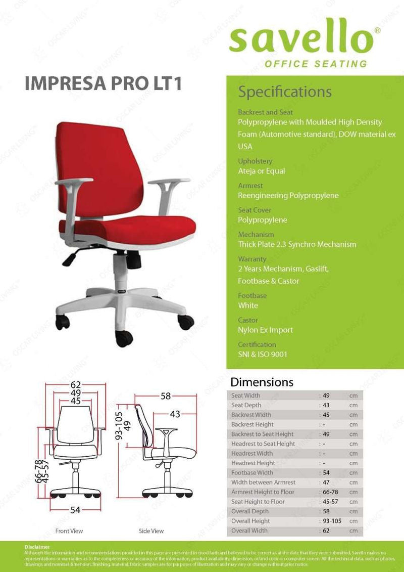 Kursi Staff Kursi Kantor Savello Impresa PRO LT1 SAVELLO OSCARLIVING