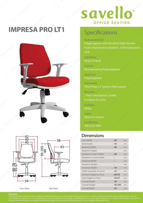 Kursi Staff Kursi Kantor Savello Impresa PRO LT1 SAVELLO OSCARLIVING