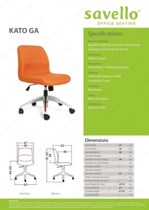 Kursi Staff Kursi Kantor Savello Kato GA SAVELLO OSCARLIVING