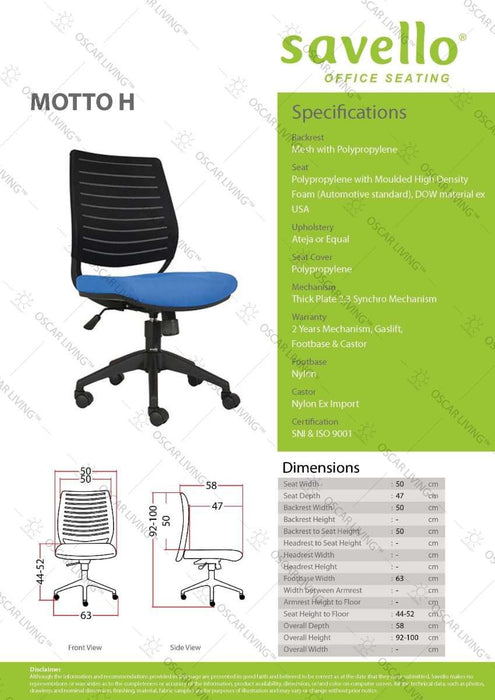 Kursi Staff Kursi Kantor Savello Motto H SAVELLO OSCARLIVING