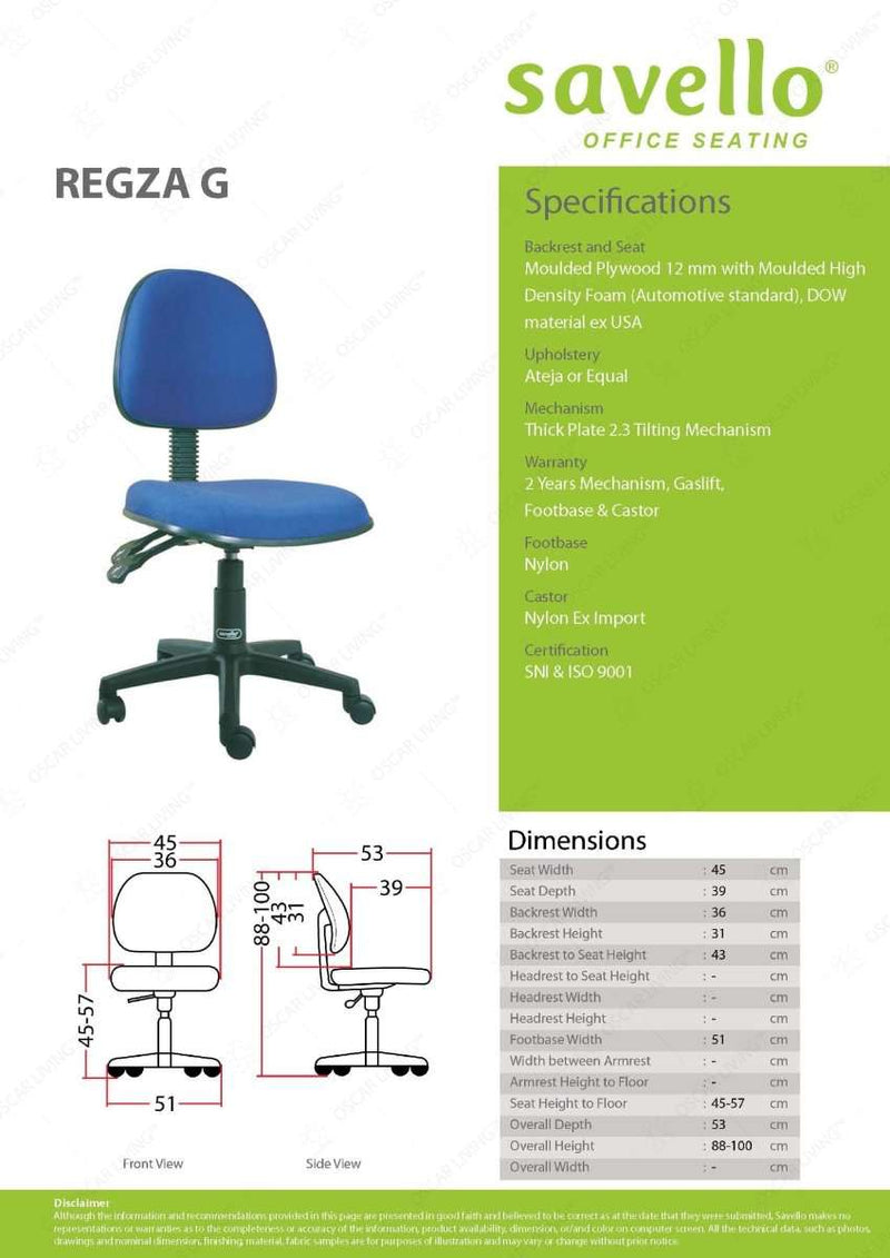 Kursi Staff Kursi Kantor Savello Regza G SAVELLO OSCARLIVING