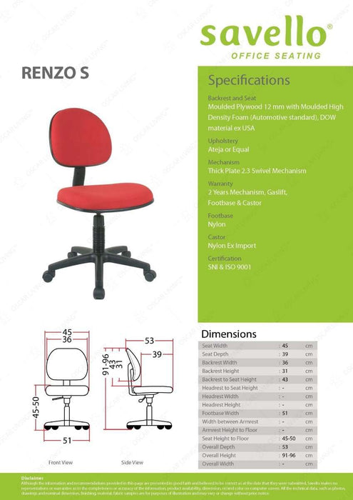 Kursi Staff Kursi Kantor Savello Renzo S SAVELLO OSCARLIVING