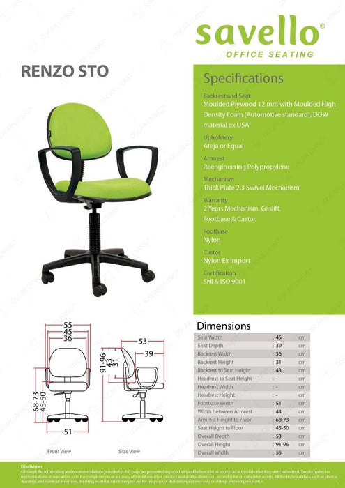 Kursi Staff Kursi Kantor Savello Renzo STO SAVELLO OSCARLIVING