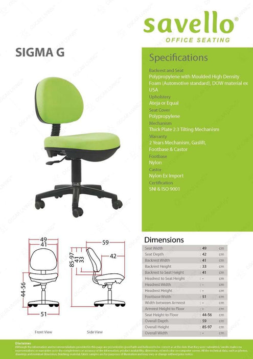 Kursi Staff Kursi Kantor Savello Sigma G SAVELLO OSCARLIVING