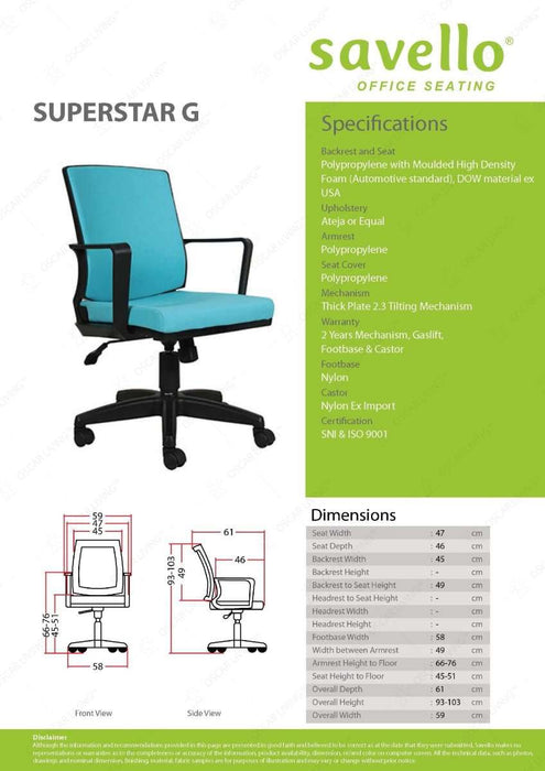 Kursi Staff Kursi Kantor Savello Superstar G SAVELLO OSCARLIVING