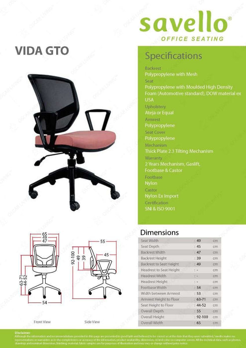 Kursi Staff Kursi Kantor Savello VIDA GTO SAVELLO OSCARLIVING