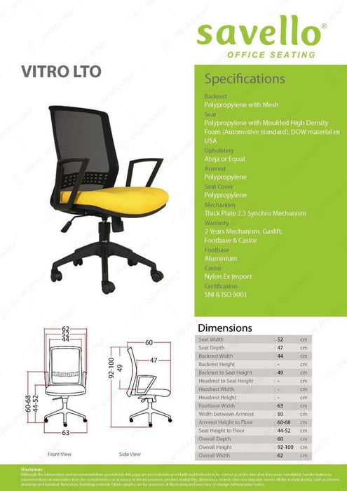 Kursi Staff Kursi Kantor Savello Vitro LT0 SAVELLO OSCARLIVING