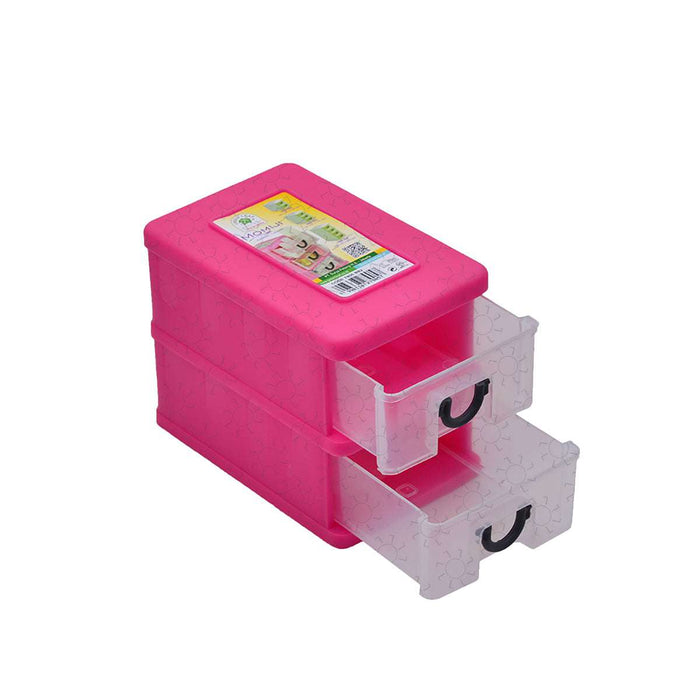 LACI PLASTIK MINI Laci Plastik Mini Green Leaf Momiji 2 Susun | Warna Random GREEN LEAF OSCARLIVING