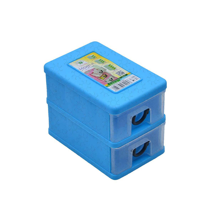 LACI PLASTIK MINI Laci Plastik Mini Green Leaf Momiji 2 Susun | Warna Random GREEN LEAF OSCARLIVING