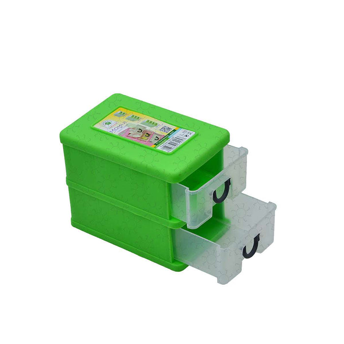 LACI PLASTIK MINI Laci Plastik Mini Green Leaf Momiji 2 Susun | Warna Random GREEN LEAF OSCARLIVING