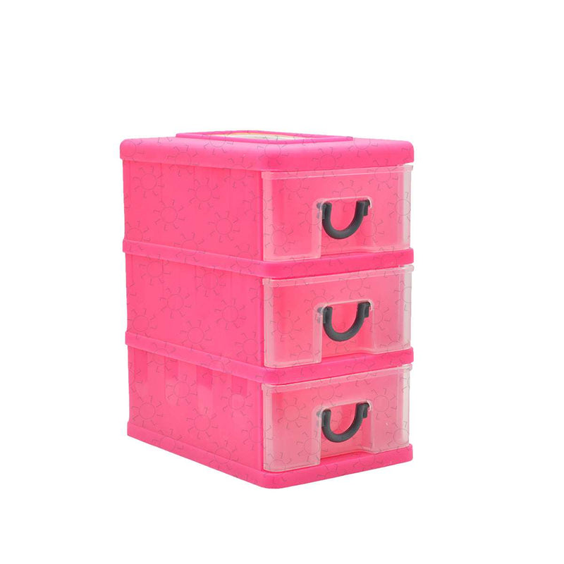 LACI PLASTIK MINI Laci Plastik Mini Green Leaf Momiji 3 Susun | Warna Random GREEN LEAF OSCARLIVING
