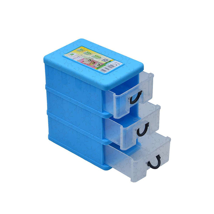 LACI PLASTIK MINI Laci Plastik Mini Green Leaf Momiji 3 Susun | Warna Random GREEN LEAF OSCARLIVING