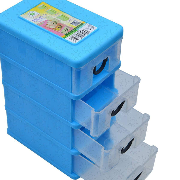 LACI PLASTIK MINI Laci Plastik Mini Green Leaf Momiji 4 Susun | Warna Random GREEN LEAF OSCARLIVING