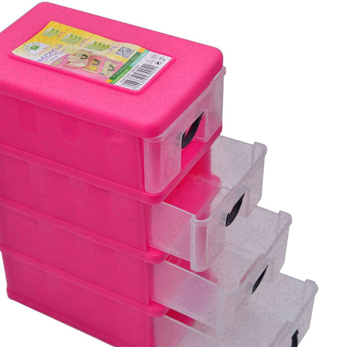 LACI PLASTIK MINI Laci Plastik Mini Green Leaf Momiji 4 Susun | Warna Random GREEN LEAF OSCARLIVING