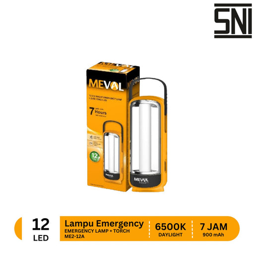 LAMPU EMERGENCY Lampu Darurat Meval Emergency Lamp ME2 12A 12W MEVAL OSCARLIVING