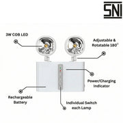 LAMPU EMERGENCY Lampu Darurat Meval Emergency Lamp MP2 - 04A MEVAL OSCARLIVING