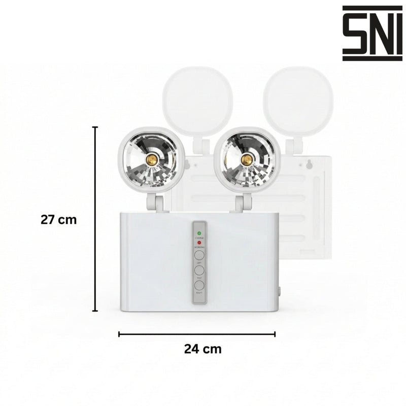 LAMPU EMERGENCY Lampu Darurat Meval Emergency Lamp MP2 - 04A MEVAL OSCARLIVING