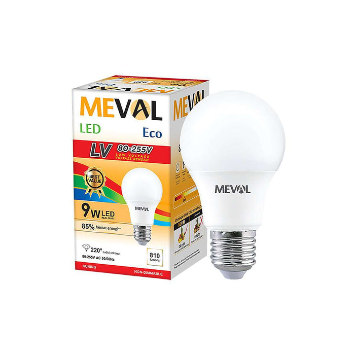 LAMPU LED Lampu Kuning LED Bulb Meval Eco LV EBL 09B 9 Watt MEVAL OSCARLIVING