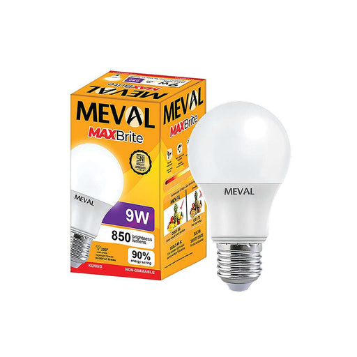LAMPU LED Lampu Kuning LED Bulb Meval Maxbrite XB1 09B 9 Watt MEVAL OSCARLIVING
