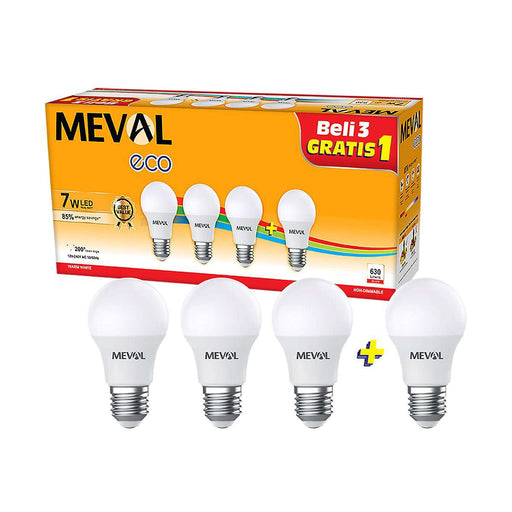 Lampu Kuning LED Meval Eco Value EB4 07B 7 Watt Isi 4 di Oscar Living dengan harga termurah