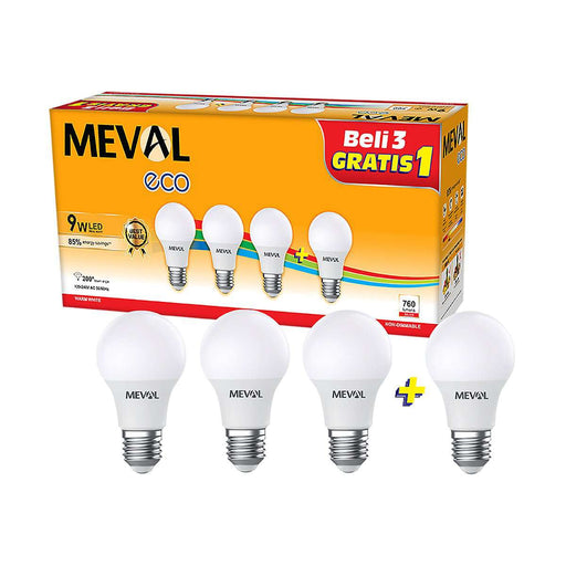 Lampu Kuning LED Meval Eco Value EB4 09B 9 Watt Isi 4 di Oscar Living dengan harga termurah