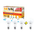 LAMPU LED Lampu Putih LED Bulb Meval Eco LV BL4 15A 15 Watt Isi 4 MEVAL OSCARLIVING