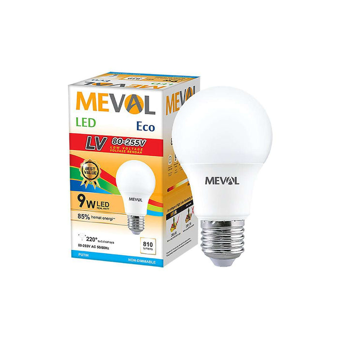 LAMPU LED Lampu Putih LED Bulb Meval Eco LV EBL 09A 9 Watt MEVAL OSCARLIVING