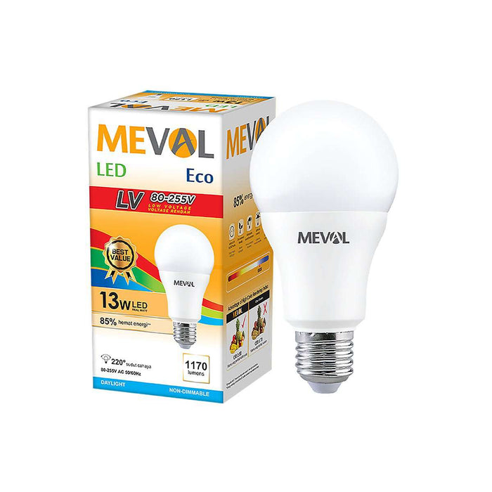 LAMPU LED Lampu Putih LED Bulb Meval Eco LV EBL 13A 13 Watt MEVAL OSCARLIVING