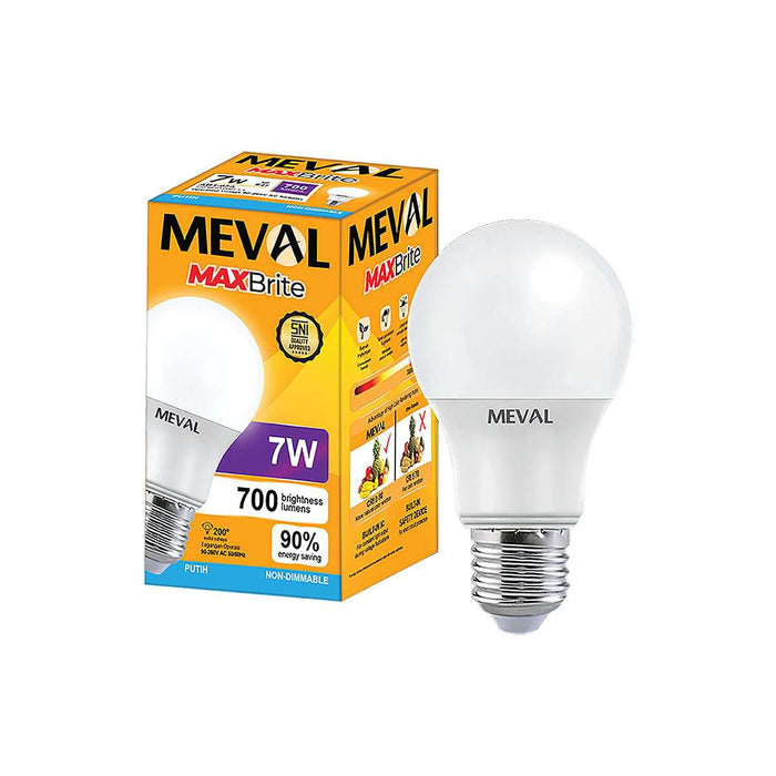 LAMPU LED Lampu Putih LED Bulb Meval Maxbrite XB1 07A 7 Watt MEVAL OSCARLIVING
