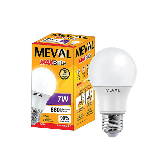 LAMPU LED Lampu Putih LED Bulb Meval Maxbrite XB1 07B 7 Watt MEVAL OSCARLIVING