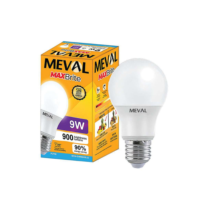 LAMPU LED Lampu Putih LED Bulb Meval Maxbrite XB1 09A 9 Watt MEVAL OSCARLIVING