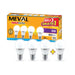 LAMPU LED Lampu Putih LED Bulb Meval Maxbrite XB4 09A 9 Watt Isi 4 MEVAL OSCARLIVING