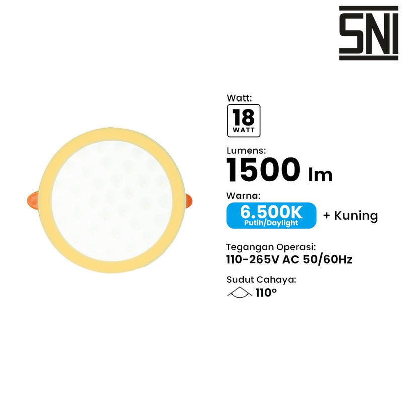 LAMPU TANAM Lampu Tanam Meval Downlight LED Dual Color ECO ED1 18B 18W MEVAL OSCARLIVING