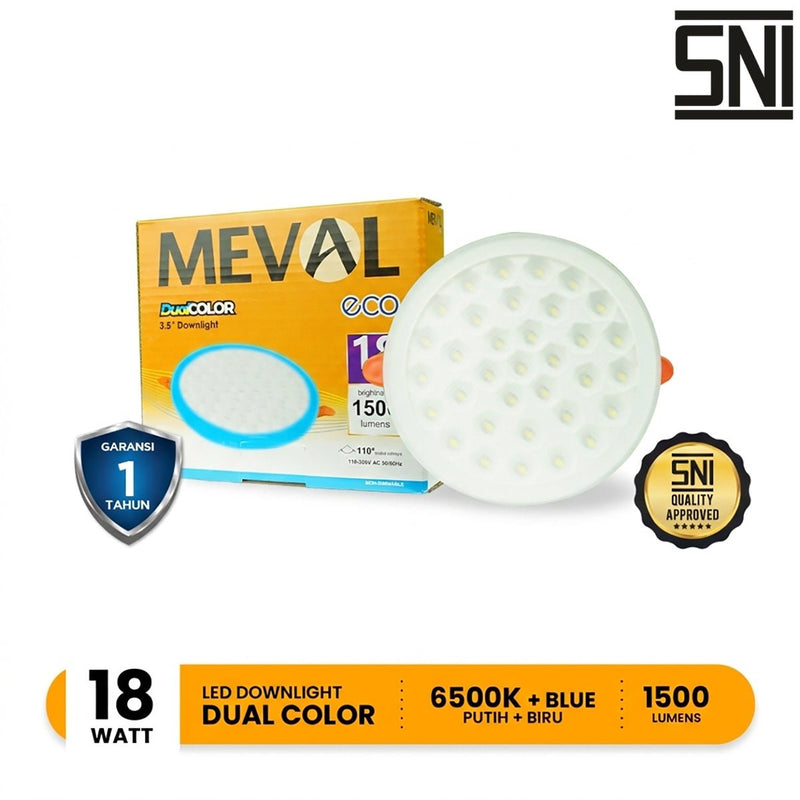 LAMPU TANAM Lampu Tanam Meval Downlight LED Dual Color ECO ED1 18E 18W MEVAL OSCARLIVING