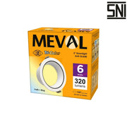 LAMPU TANAM Lampu Tanam Meval LED Downlight Anti Glare AD2 06A 6W MEVAL OSCARLIVING