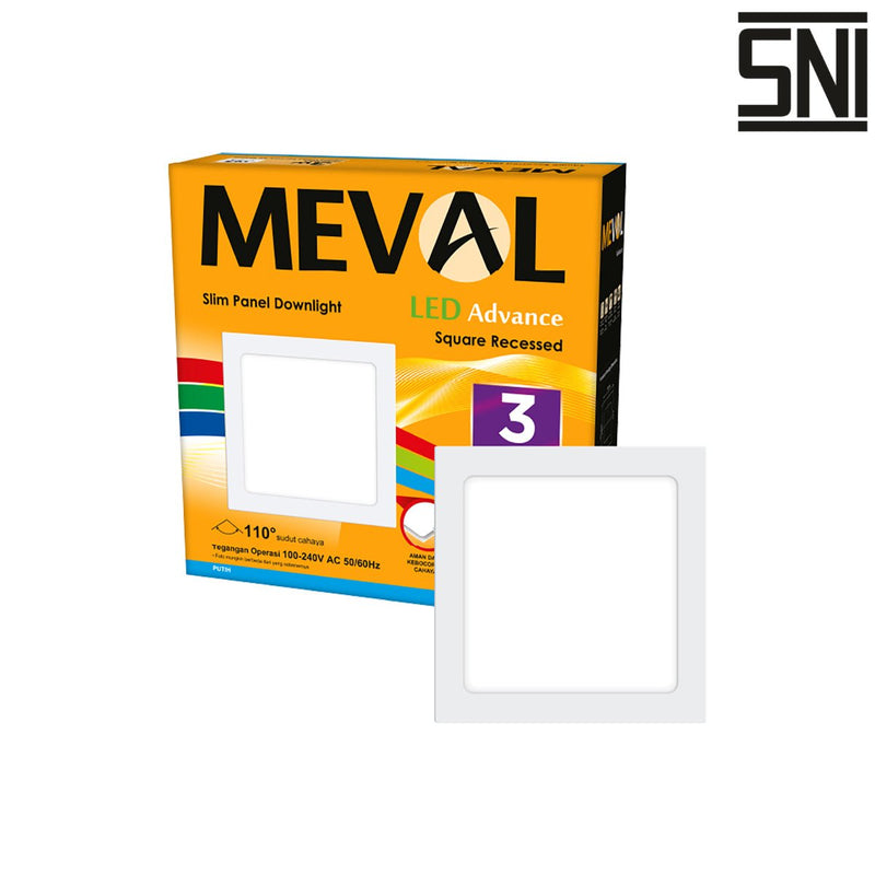 LAMPU TANAM Lampu Tanam Meval LED Downlight Square Recessed Inbow AR2 03A 3W MEVAL OSCARLIVING