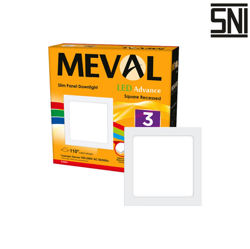 LAMPU TANAM Lampu Tanam Meval LED Downlight Square Recessed Inbow AR2 03B 3W MEVAL OSCARLIVING