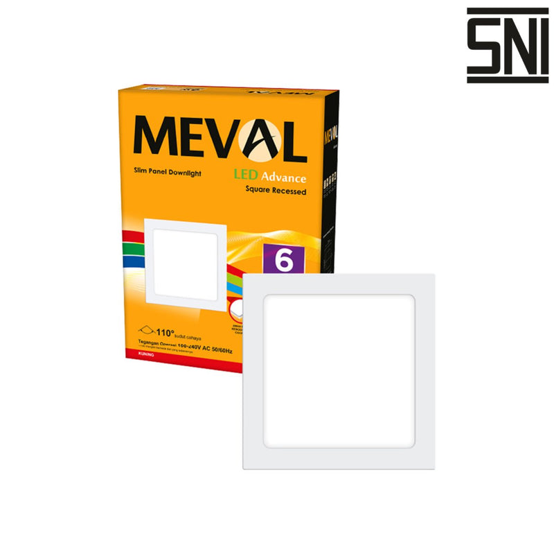 LAMPU TANAM Lampu Tanam Meval LED Downlight Square Recessed Inbow AR2 06B 6W MEVAL OSCARLIVING