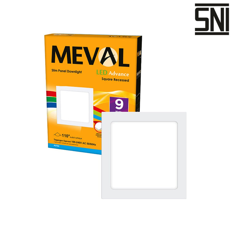 LAMPU TANAM Lampu Tanam Meval LED Downlight Square Recessed Inbow AR2 09A 9W MEVAL OSCARLIVING