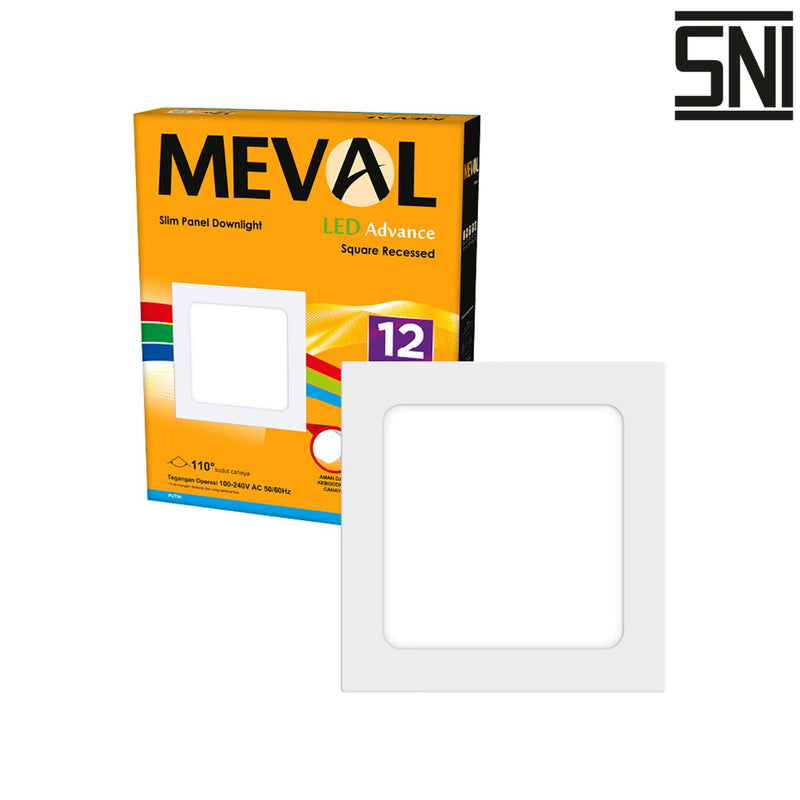LAMPU TANAM Lampu Tanam Meval LED Downlight Square Recessed Inbow AR2 12A 12W MEVAL OSCARLIVING
